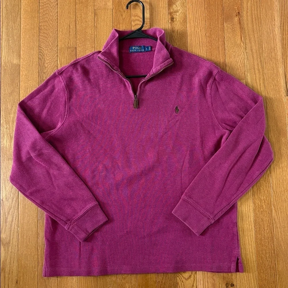 Polo by Ralph Lauren Men's Sweatshirt Size Large Quarter Zip Sweater